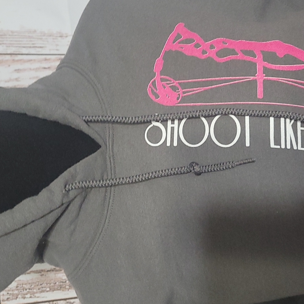 Shoot like a Girl Hoodie - Picture 3 of 4